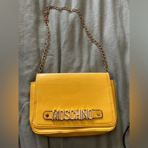 Yellow moschino shoulder bag